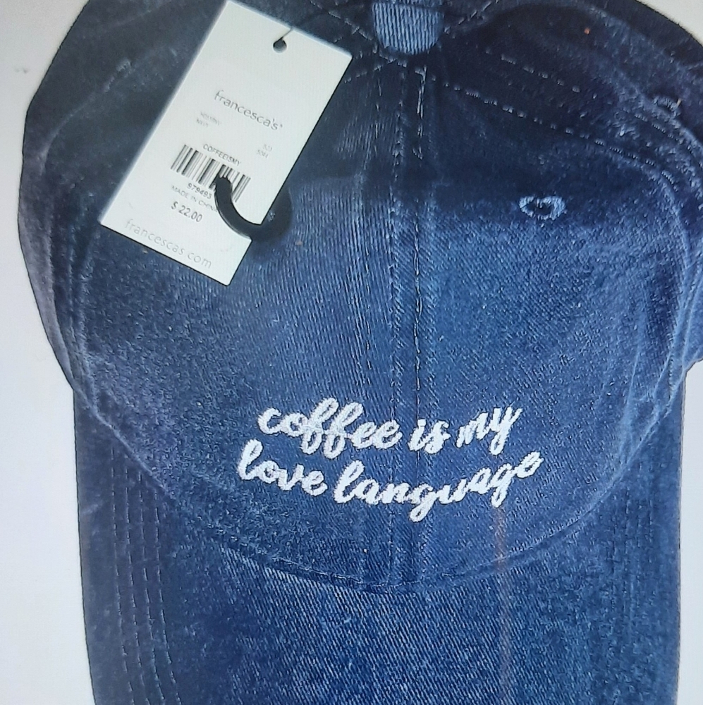 Coffee is my love language denim baseball cap/hat